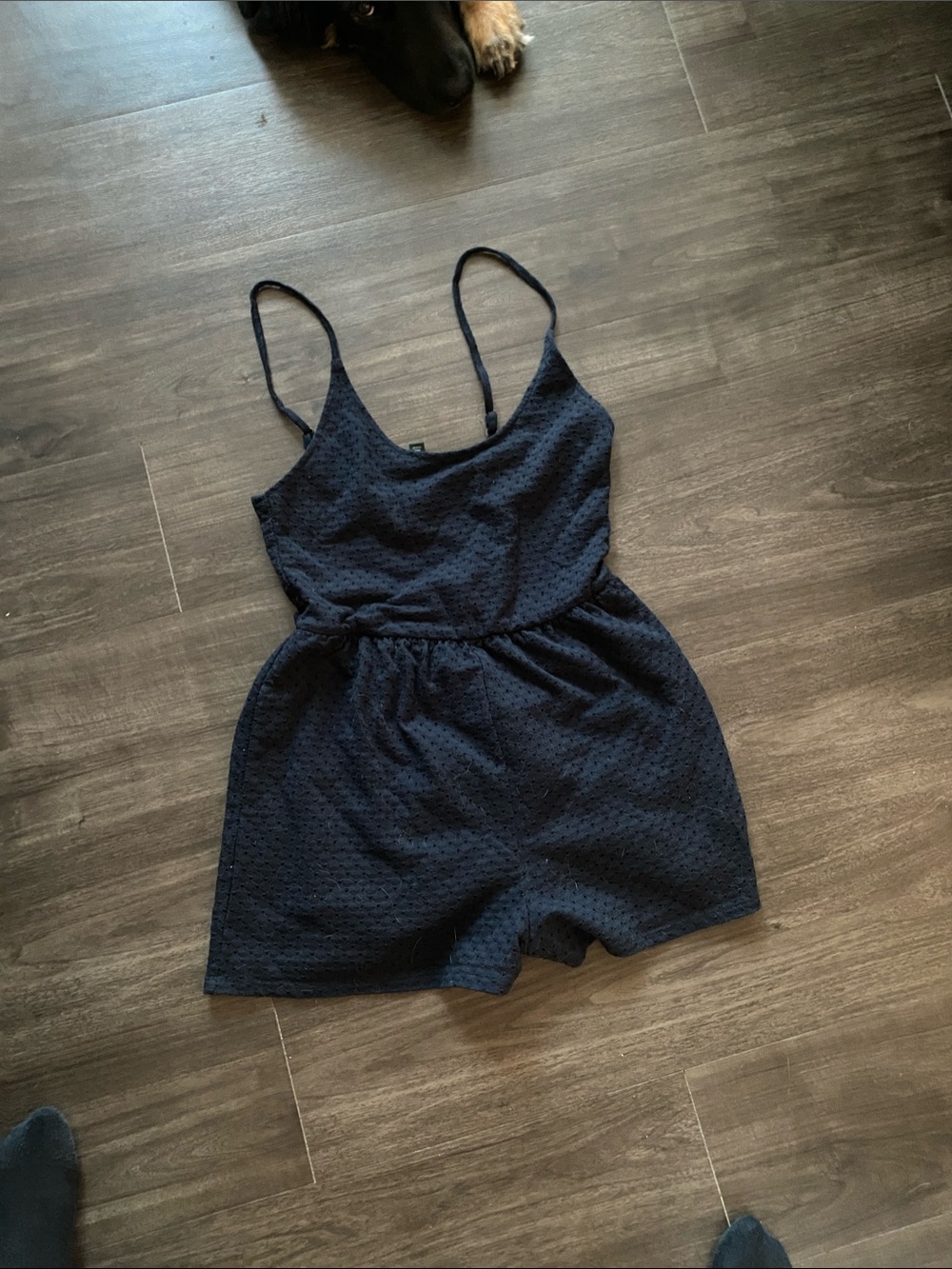 wild fable Black Eyelet Lace Romper